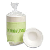Perk™ PFAS-Free Compostable Bagasse Bowls, 12 oz, White, 125/Pack (PRK61285) Pack of 125