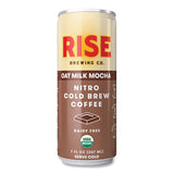 RISE Brewing Co.® Nitro Cold Brew Latte, Oat Milk Mocha, 7 oz Can, 12/Carton (RSB00049) Case of 12