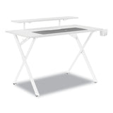 Union & Scale™ Vizon 47" Gaming Desk, 47.2" x 26.6" x 35", White Colorway (UOS60986) Each