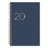 Blue Sky® Ashlyn Weekly/Monthly Planner, Floral Artwork, 8 x 5, Navy/Multicolor Cover, 12-Month (Jan to Dec): 2026 (BLS143958)