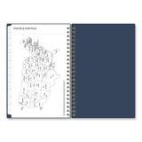 Blue Sky® Ashlyn Weekly/Monthly Planner, Floral Artwork, 8 x 5, Navy/Multicolor Cover, 12-Month (Jan to Dec): 2026 (BLS143958)