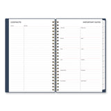 Blue Sky® Ashlyn Weekly/Monthly Planner, Floral Artwork, 8 x 5, Navy/Multicolor Cover, 12-Month (Jan to Dec): 2026 (BLS143958)