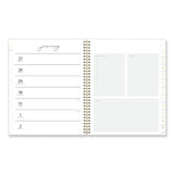 Blue Sky® Life Note-It Leah Weekly/Monthly Notes Planner, Floral Artwork, 11 x 8.5, Gray/Pink/White Cover, 12-Month (Jan to Dec): 2026 (BLS139479)