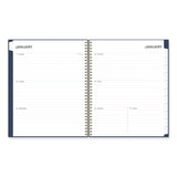 Blue Sky® Ashlyn Weekly/Monthly Planner, Floral Artwork, 11 x 8.5, Navy/Multicolor Cover, 12-Month (Jan to Dec): 2026 (BLS143957)
