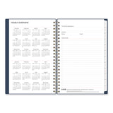 Blue Sky® Ashlyn Weekly/Monthly Planner, Floral Artwork, 8 x 5, Navy/Multicolor Cover, 12-Month (Jan to Dec): 2026 (BLS143958)