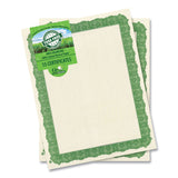 Geographics® Award Certificates, 8.5 x 11, Natural with Green Braided Border, 15/Pack (GEO49016) Each