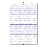 Brownline® Yearly Wall Calendar, 24 x 36, White/Blue Sheets, 12-Month (Jan to Dec): 2026 (REDC172212)