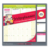 Blueline® Fridge Planner Magnetized Monthly Calendar with Pads + Pencil, 14 x 13.5, Yellow/Green Sheets, 17-Month: Aug 2025 to Dec 2026 (REDC174110A) Each