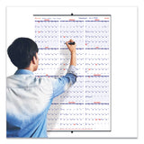 Brownline® Yearly Wall Calendar, 24 x 36, White/Blue Sheets, 12-Month (Jan to Dec): 2026 (REDC172212)