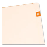 Smead™ Yearly End Tab File Folder Labels, 24, 0.5 x 1, Orange, 25/Sheet, 10 Sheets/Pack (SMD67924) Each