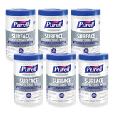 PURELL® Professional Surface Disinfecting Wipes, 1-Ply, 7 x 8, Fresh Citrus, White, 110/Canister, 6 Canisters/Carton (GOJ934206CT) Case of 6