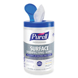 PURELL® Professional Surface Disinfecting Wipes, 1-Ply, 7 x 8, Fresh Citrus, White, 110/Canister, 6 Canisters/Carton (GOJ934206CT) Case of 6