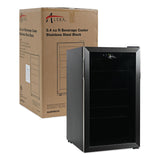 Alera™ 3.4 Cu. Ft. Beverage Cooler, Stainless Steel/Black (ALERFBC34) Each