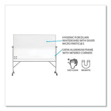 Ghent Reversible Magnetic Hygienic Porcelain Whiteboard, Satin Aluminum Frame/Stand, 48 x 36, White Surface, Ships in 7-10 Bus Days (GHEARM4M434) Each