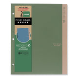 Five Star® Recycled Plastic Two-Pocket Folder, 11" x 8.5", Randomly Assorted (MEA330027) Each