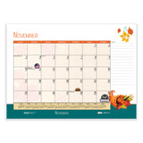 House of Doolittle™ Recycled Desk Pad Calendar, Illustrated Seasons Artwork, 22 x 17, Black Binding/Corners,12-Month (Jan to Dec): 2026 (HOD139) Each