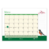 House of Doolittle™ Recycled Desk Pad Calendar, Illustrated Seasons Artwork, 22 x 17, Black Binding/Corners,12-Month (Jan to Dec): 2026 (HOD139) Each