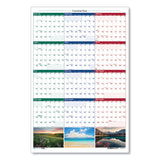 House of Doolittle™ Earthscapes Recycled Reversible/Erasable Yearly Wall Calendar, Nature Photos, 24 x 37, White Sheets, 12-Month (Jan-Dec): 2026 (HOD393) Each