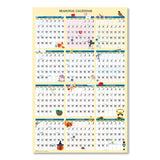 House of Doolittle™ Recycled Seasonal Laminated Wall Calendar, Illustrated Seasons Artwork, 24 x 37, 12-Month (Jan to Dec): 2026 (HOD3983) Each