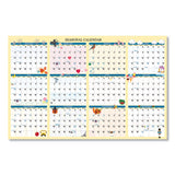 House of Doolittle™ Recycled Seasonal Laminated Wall Calendar, Illustrated Seasons Artwork, 24 x 37, 12-Month (Jan to Dec): 2026 (HOD3983) Each