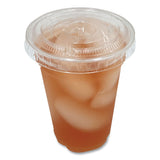 Boardwalk® Crystal-Clear Cold Cup Straw-Slot Lids, Fits 9 oz to 10 oz Cups, Clear, 100/Pack (BWKPET910STRAPK) Pack of 100