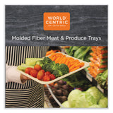 World Centric® Fiber Trays, 7.1 x 9.1 x 0.7, Natural, Paper, 500/Carton (WORTRSC4SLFS) Case of 500