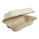 World Centric® Fiber Hinged Containers, Hoagie Box, 9.2 x 6.4 x 3.1, Natural, Paper, 500/Carton (WORTOSCUHBLFP) Case of 500
