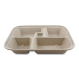 World Centric® Fiber Containers, Bento Box, 5-Compartment, 12 x 9.5 x 2, Natural, Paper, 300/Carton (WORTRSCBBLFS) Case of 300