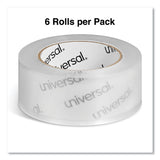 Universal® Quiet Tape Box Sealing Tape, 3" Core, 1.88" x 109 yds, Clear, 6/Pack (UNV73000) Box of 6