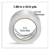 Universal® Heavy-Duty Acrylic Box Sealing Tape, 3" Core, 1.88" x 54.6 yds, Clear, 6/Pack (UNV33100) Pack of 6