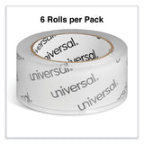 Universal® Heavy-Duty Acrylic Box Sealing Tape, 3" Core, 1.88" x 54.6 yds, Clear, 6/Pack (UNV33100) Pack of 6