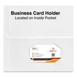 Universal® Laminated Two-Pocket Portfolios, Cardboard Paper, 100-Sheet Capacity, 11 x 8.5, White, 25/Box (UNV56417) Box of 25