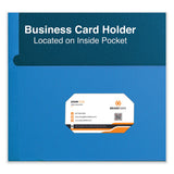 Universal® Two-Pocket Portfolio, Embossed Leather Grain Paper, 11 x 8.5, Light Blue, 25/Box (UNV56601) 1 Pack of 25