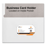 Universal® Two-Pocket Portfolio, Embossed Leather Grain Paper, 11 x 8.5, White, 25/Box (UNV56604) 1 Pack of 25