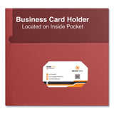 Universal® Two-Pocket Portfolio, Embossed Leather Grain Paper, 11 x 8.5, Red, 25/Box (UNV56611) 1 Pack of 25