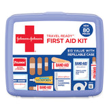 Johnson & Johnson® Red Cross® Red Cross Travel Ready Portable Emergency First Aid Kit, 80 Pieces, Plastic Case (JOJ202068) Each
