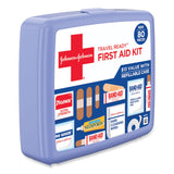 Johnson & Johnson® Red Cross® Red Cross Travel Ready Portable Emergency First Aid Kit, 80 Pieces, Plastic Case (JOJ202068) Each