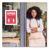 deflecto® Self Adhesive Sign Holders, 11 x 17, Clear with White Border, 2/Pack (DEF68886W) Pack of 2