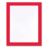 deflecto® Self Adhesive Sign Holders, 11 x 17 Insert, Clear with Red Border, 2/Pack (DEF68886R) Pack of 2