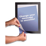 deflecto® Self Adhesive Sign Holders, 8.5 x 11 Insert, Clear with Black Border, 2/Pack (DEF68776B) Pack of 2