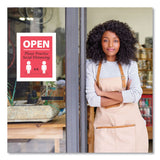 deflecto® Self Adhesive Sign Holders, 8.5 x 11 Insert, Clear with White Border, 2/Pack (DEF68776W) Pack of 2