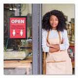 deflecto® Self Adhesive Sign Holders, 8.5 x 11 Insert, Clear with Black Border, 2/Pack (DEF68776B) Pack of 2