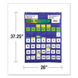 Carson-Dellosa Education Complete Calendar and Weather Pocket Chart, 51 Pockets, 26 x 37.25, Blue (CDP158003) Each