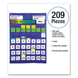 Carson-Dellosa Education Complete Calendar and Weather Pocket Chart, 51 Pockets, 26 x 37.25, Blue (CDP158003) Each