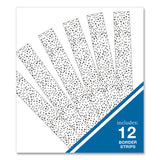 Carson-Dellosa Education Straight Borders, 3" x 3 ft, Black/White Dotted, 12/Pack (CDP108495) Pack of 12