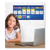 Carson-Dellosa Education Weekly Calendar with Weather, 21 Pockets, 25 x 12.75, Blue (CDP5636) Each