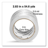 Universal® Extra-Wide Moving and Storage Packing Tape, 3" Core, 2.83" x 54.7 yd, Clear, 6/Pack (UNV83000) Pack of 6