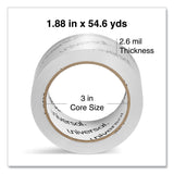 Universal® Moving and Storage Packing Tape, 3" Core, 1.88" x 54.6 yd, Clear, 6/Pack (UNV33102) Pack of 6