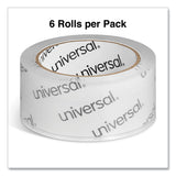 Universal® Moving and Storage Packing Tape, 3" Core, 1.88" x 54.6 yd, Clear, 6/Pack (UNV33102) Pack of 6