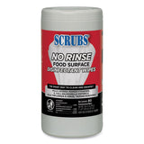 SCRUBS® Medaphene Disinfectant Wet Wipes, 1-Ply, 7 x 8, Unscented, White, 80/Canister, 6/Carton (ITW97080) Case of 6